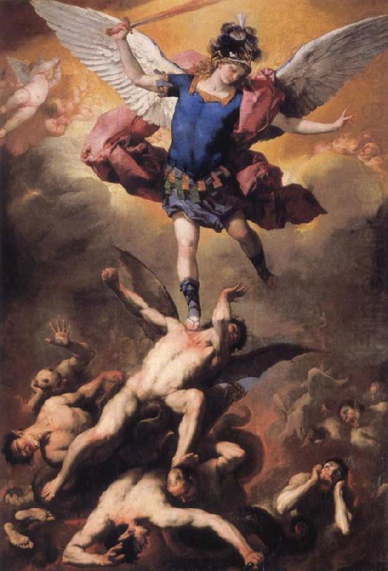 Luca Giordano The Archangel Michael driving the rebellious angels into Hell china oil painting image